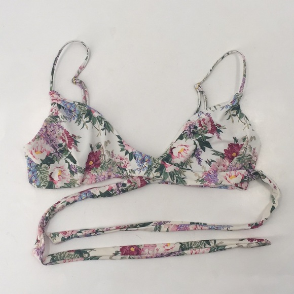SMYM Ryder Wrap Top Side Tie Bikini Set Floral S/L - Picture 4 of 10